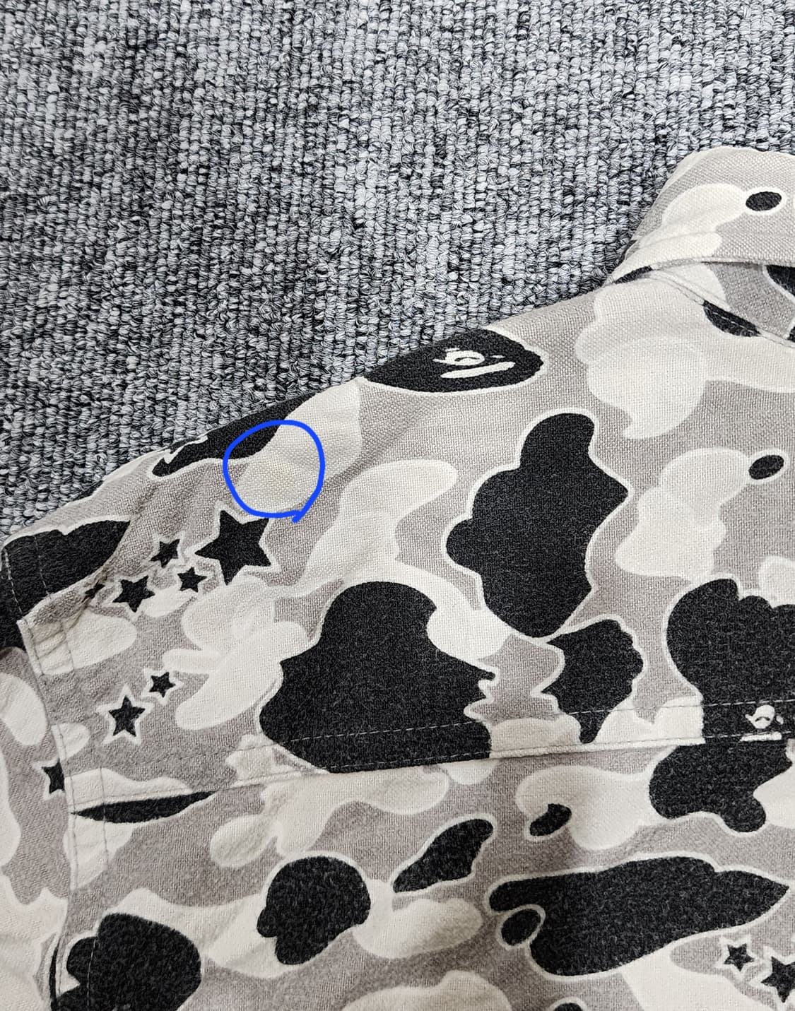 베이프 비지웍스 카모플라쥬 패턴 버튼 셔츠 L 상품이미지8