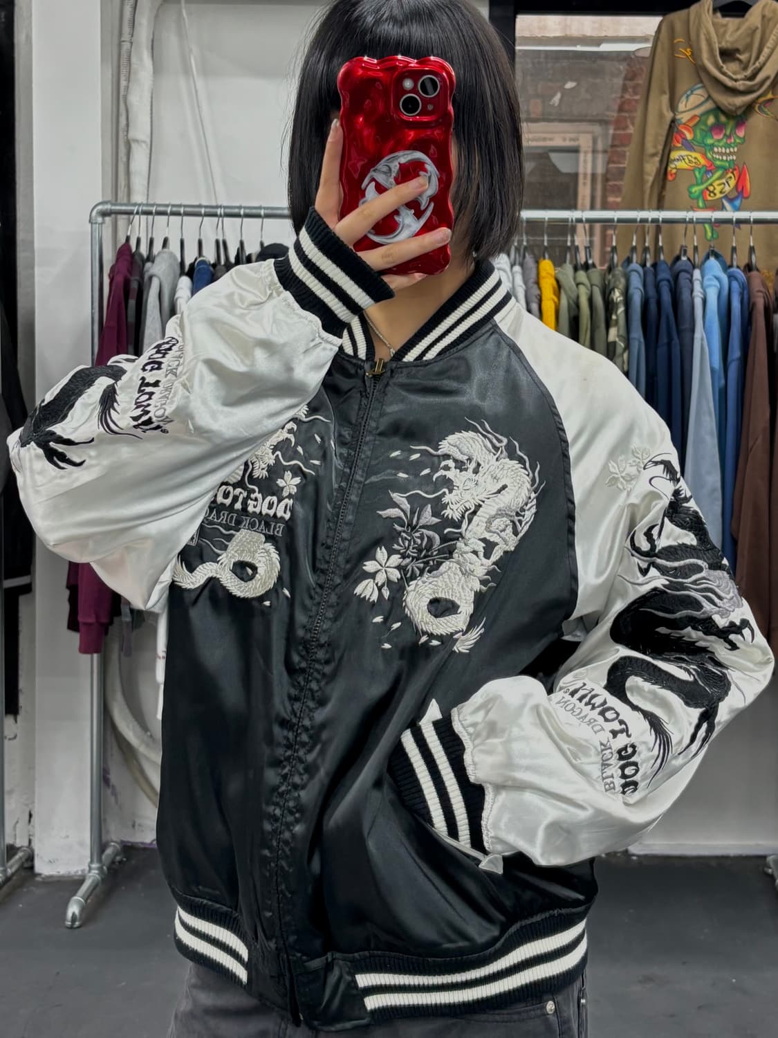 도그타운 블랙 드래곤 퀄팅 스카잔 자켓 상품이미지4