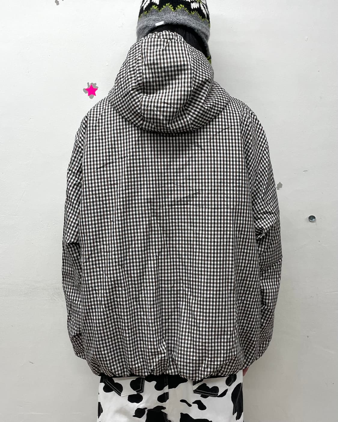 Green reversible padded jacket  상품이미지4