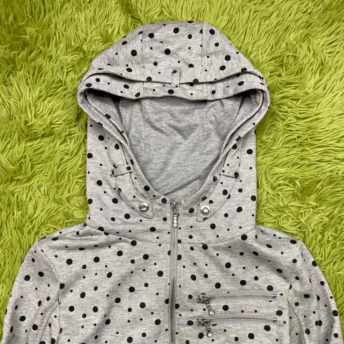 세실 맥비 폴카 도트 풀 집 후드 자켓 상품이미지2