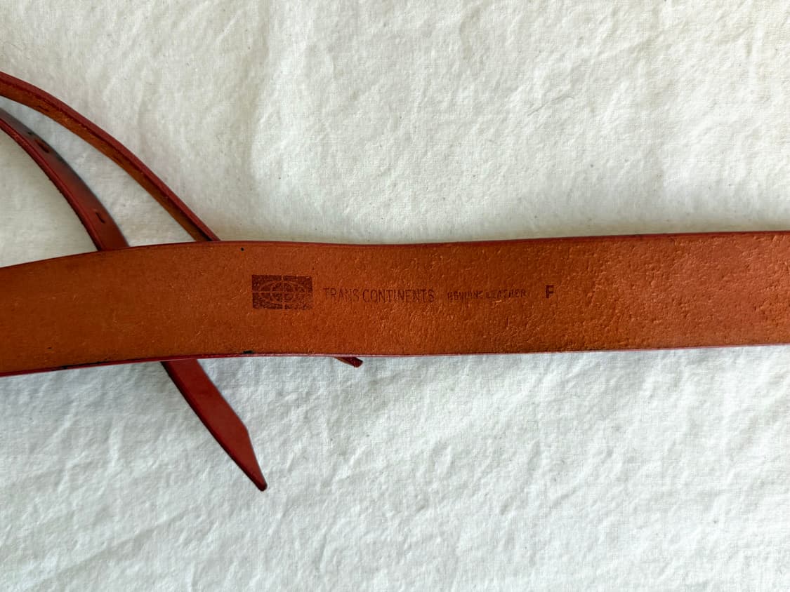 TRANS CONTINENTS 리얼 레더 벨트 상품이미지5