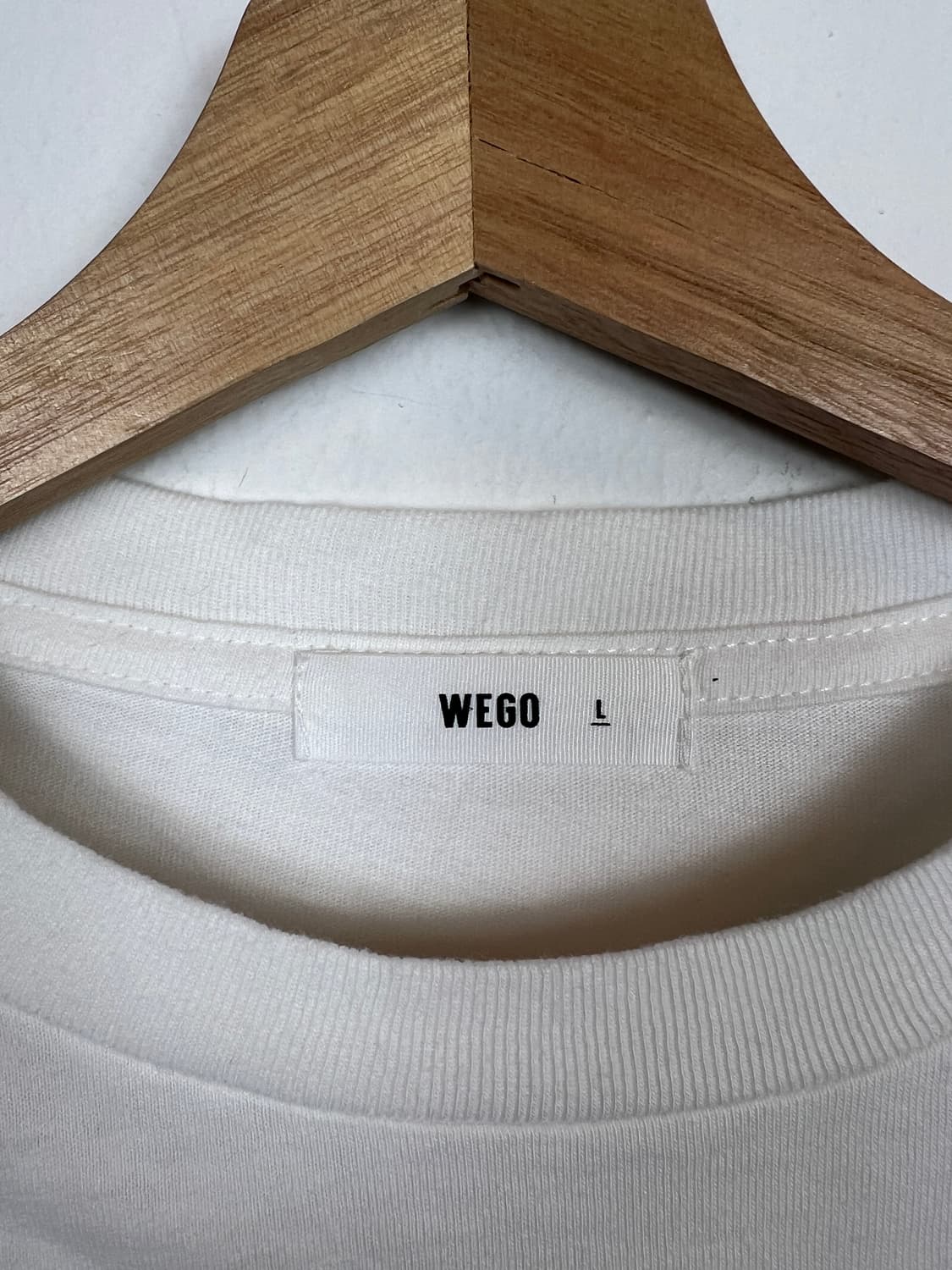 T247 WEGO 흰색 프린팅 티셔츠 L 상품이미지3