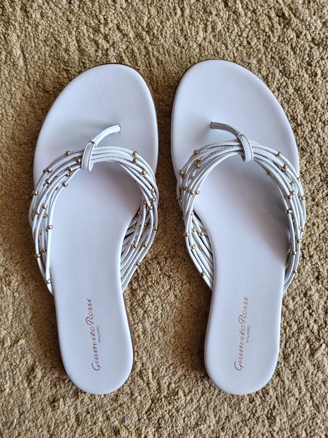 Gianvito Rossi 화이트 플랫 샌들 38 상품이미지1