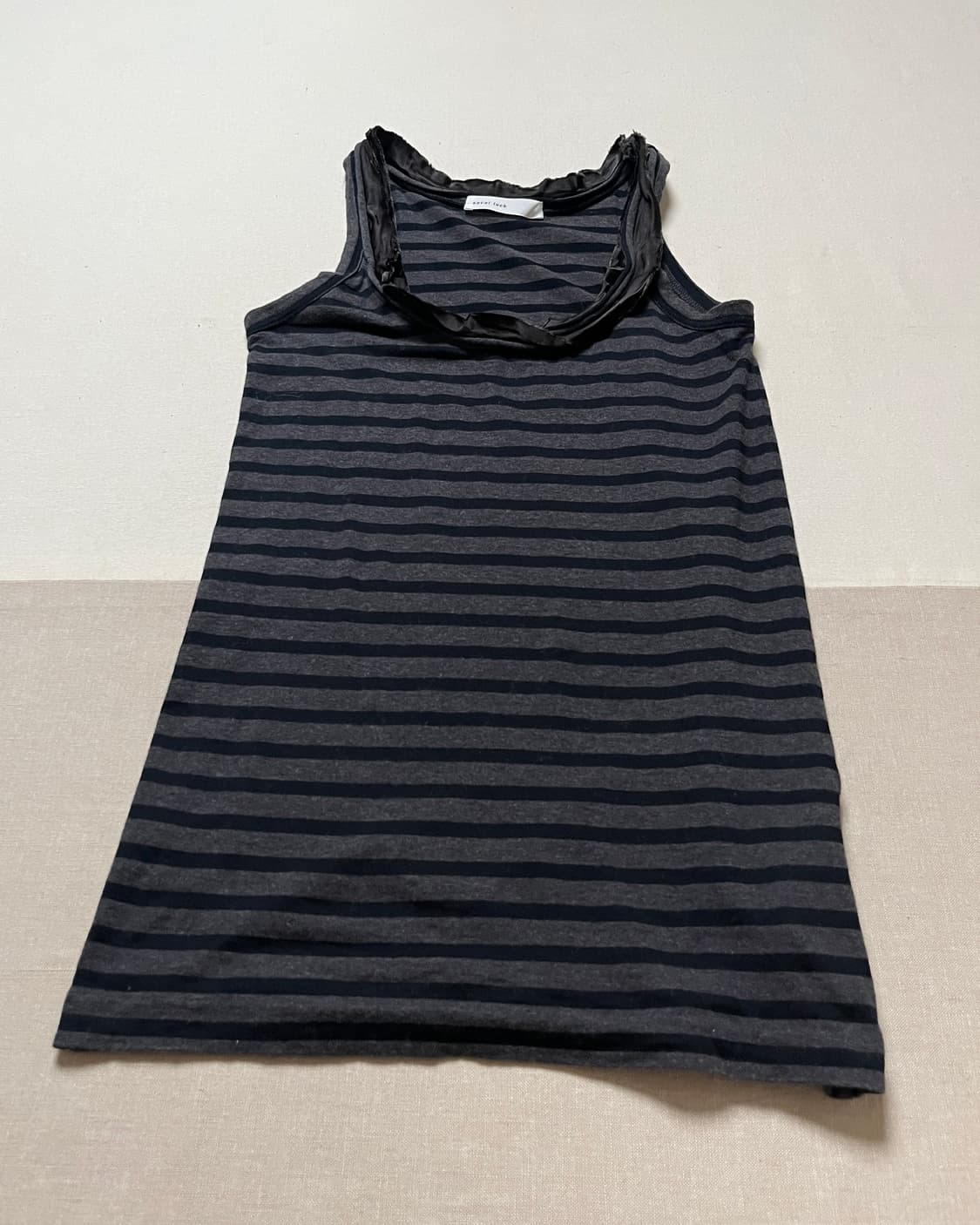 사카이 스트라이프 큐프라넥 슬리브리스 sacai 탱크탑 상품이미지3
