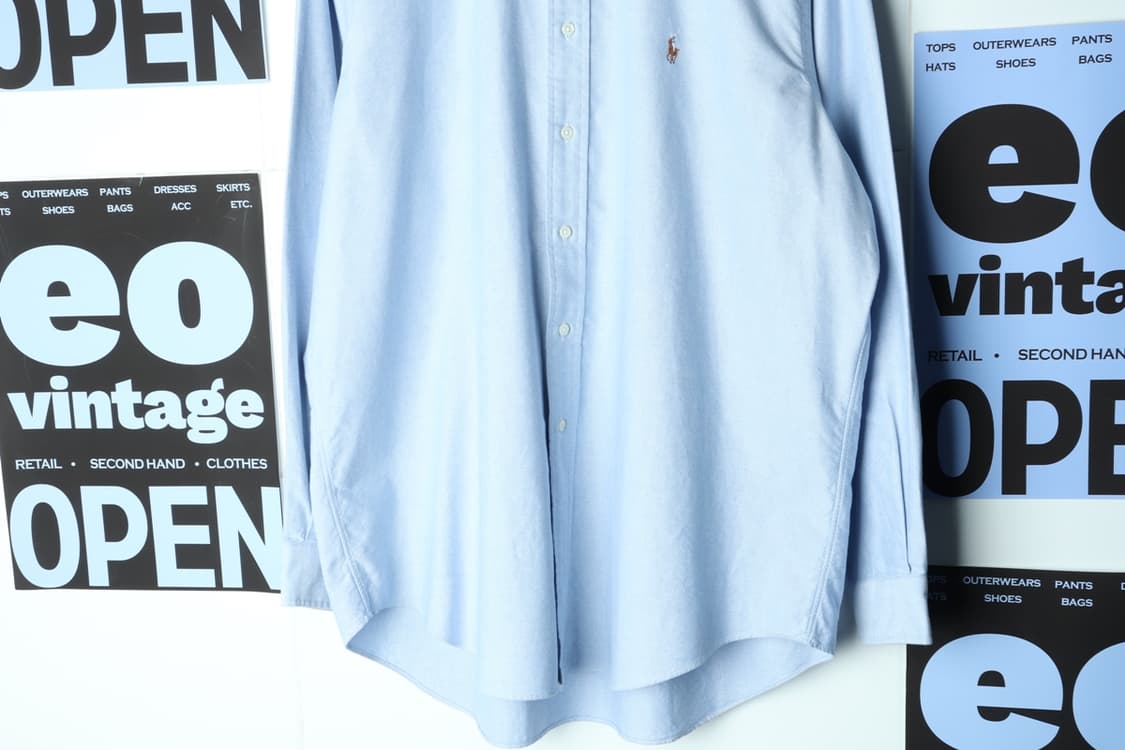 (XL-3XL) 폴로 랄프로렌 셔츠 남방 USA 90S 블루-H31845 상품이미지4