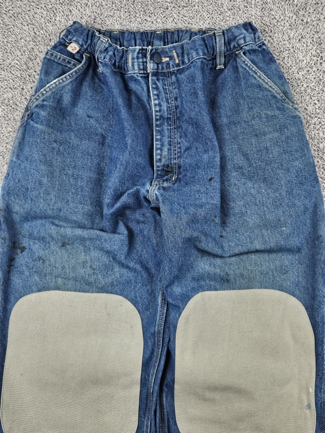 FR칼하트 밴딩 패치드커스텀 데님 카펜터 팬츠 (42X32)/ 10346 상품이미지5