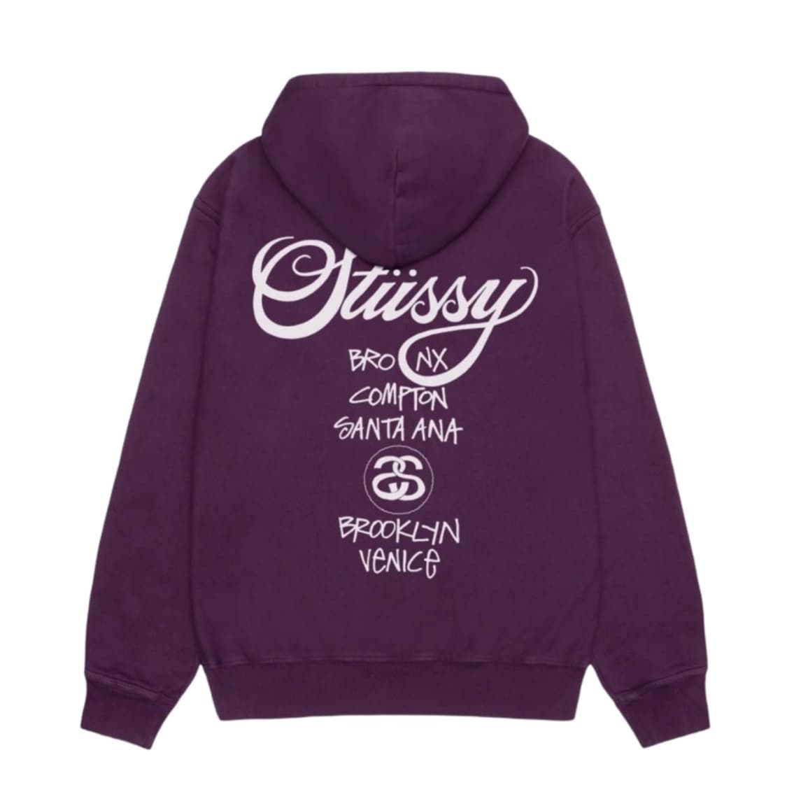 스투시 월드 투어 후드 피그먼트 퍼플  상품이미지1