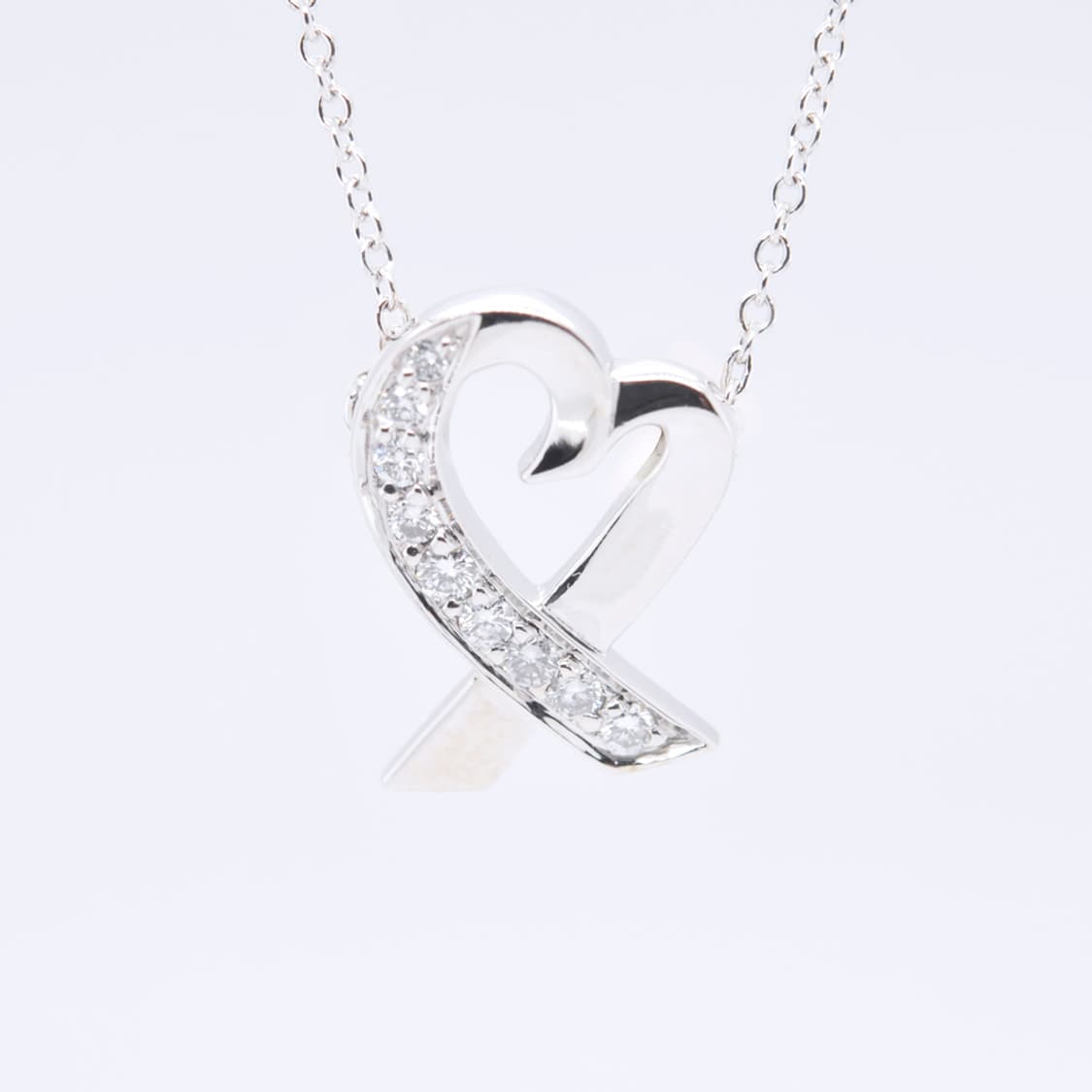 티파니 러빙 하트 9P 천연다이아몬드 티파니앤코 18K 화이트골드 펜던트 상품이미지1