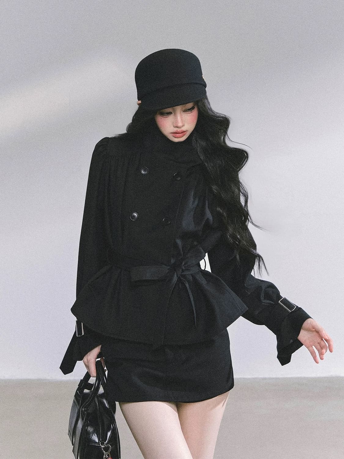 AOMALM 블랙 트렌치 코트 자켓 S 디어마이키코 상품이미지1