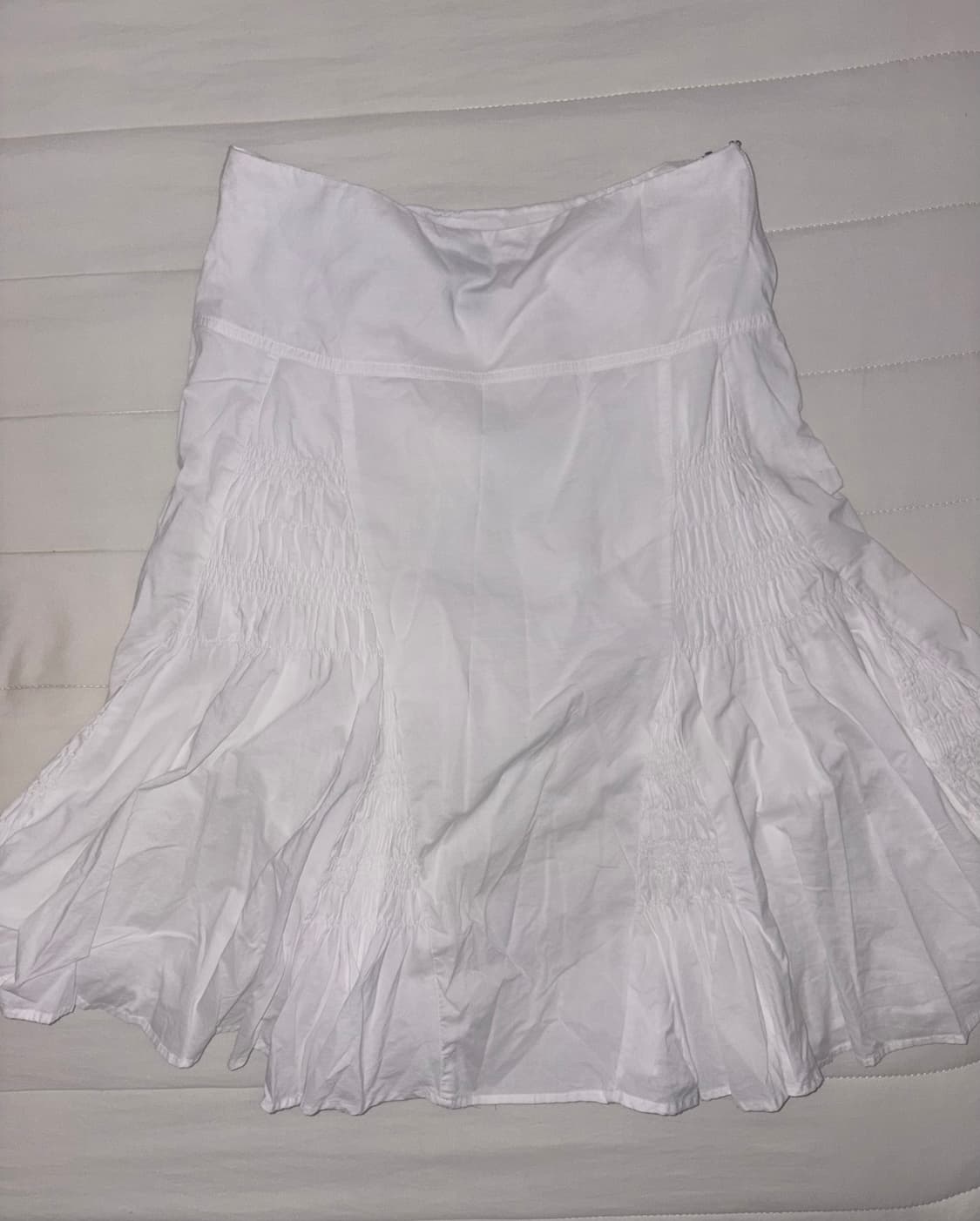 화이트 프릴 모리걸 미디 스커트 상품이미지1