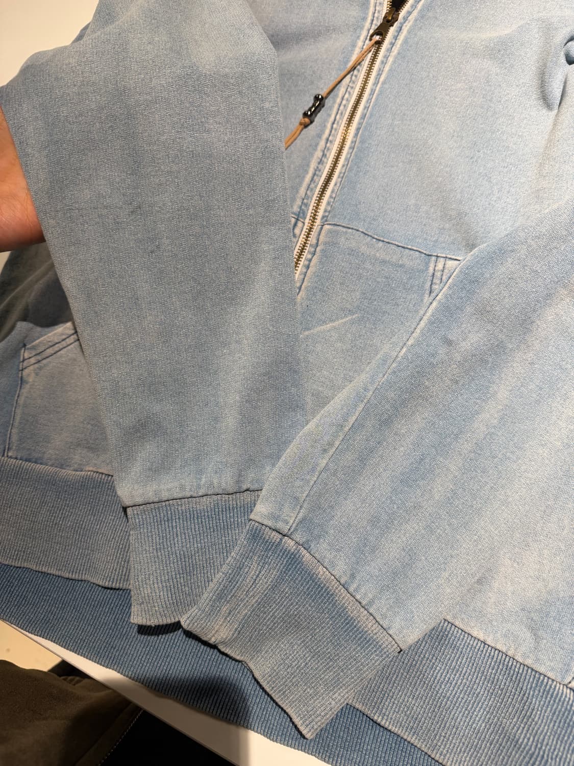 Cook jeans denim washing hood zip-up 상품이미지8