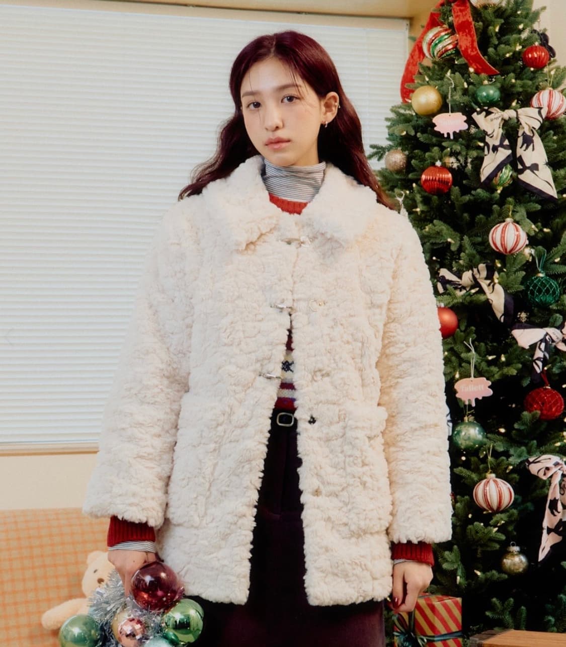 팔렛 소프트 퍼 더플 자켓 아이보리 (새상품) 상품이미지5