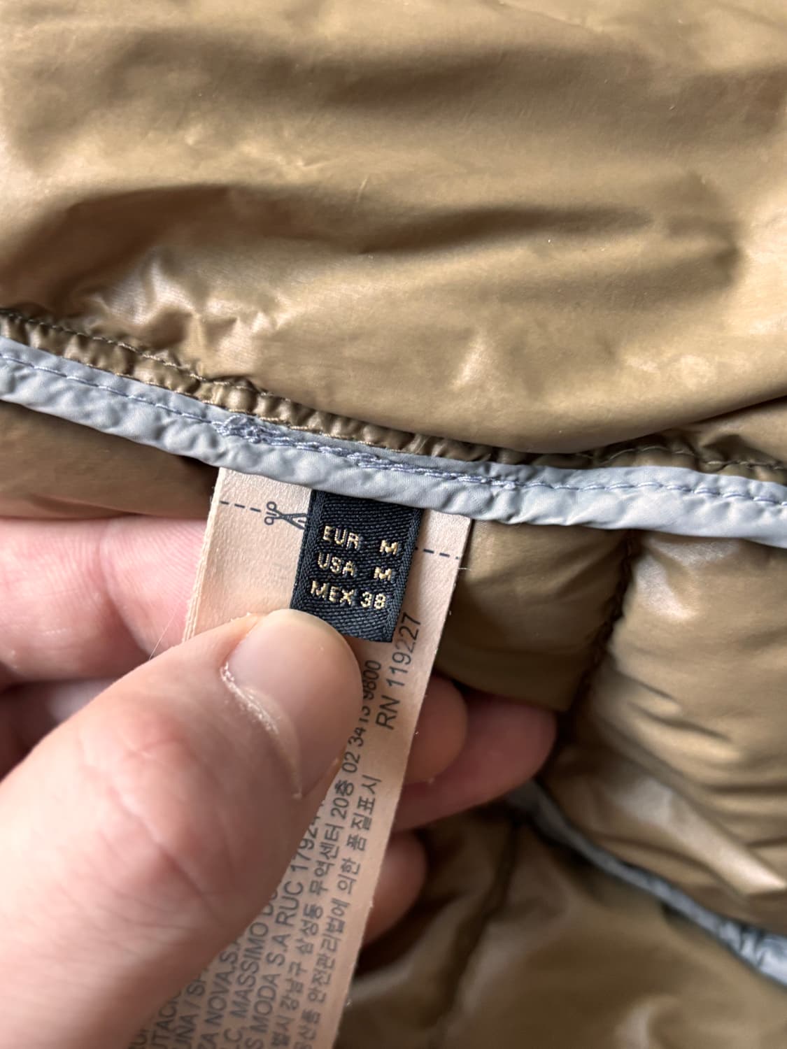 마시모두띠 다운 베스트 그레이 M 덕다운 90/10 상품이미지6