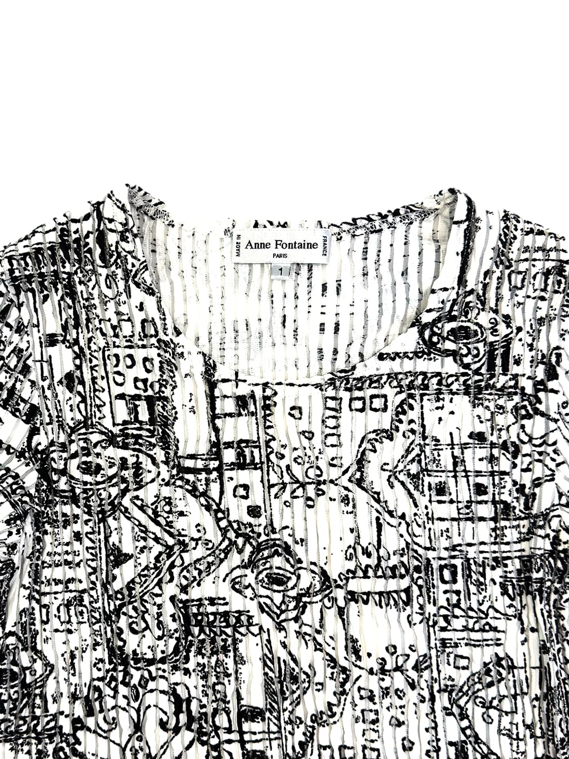 Anne Fontaine Abstract Pleated Top/ 1 상품이미지5