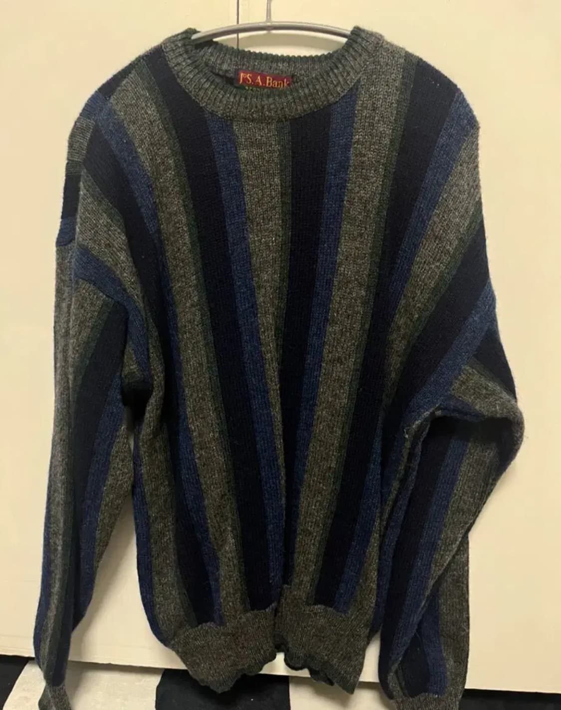 빈티지 레트로 y2k 스트라이프 울 니트 상품이미지2