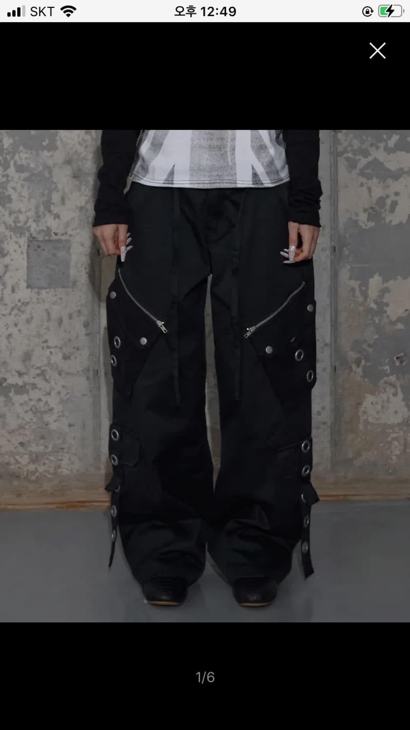 팬시클럽 디테처블 카고 스트랩 팬츠 블랙 상품이미지1