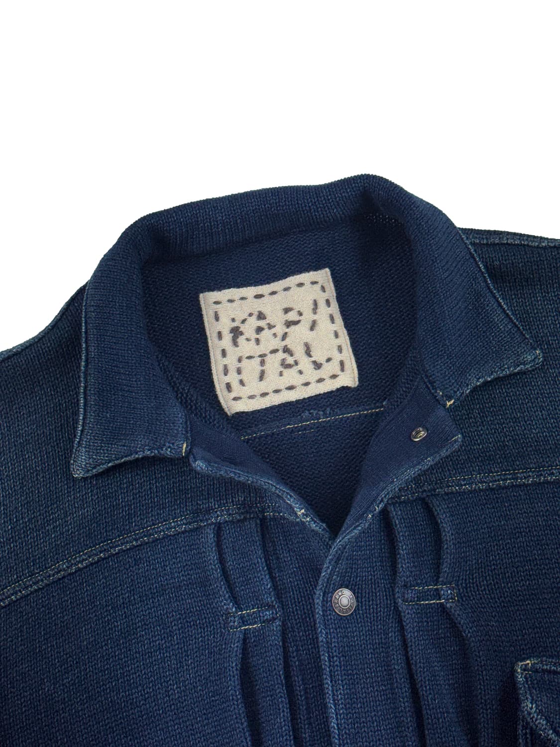 캐피탈 5G IDG 코튼 니트 퍼스트 자켓 인디고 다크 상품이미지4