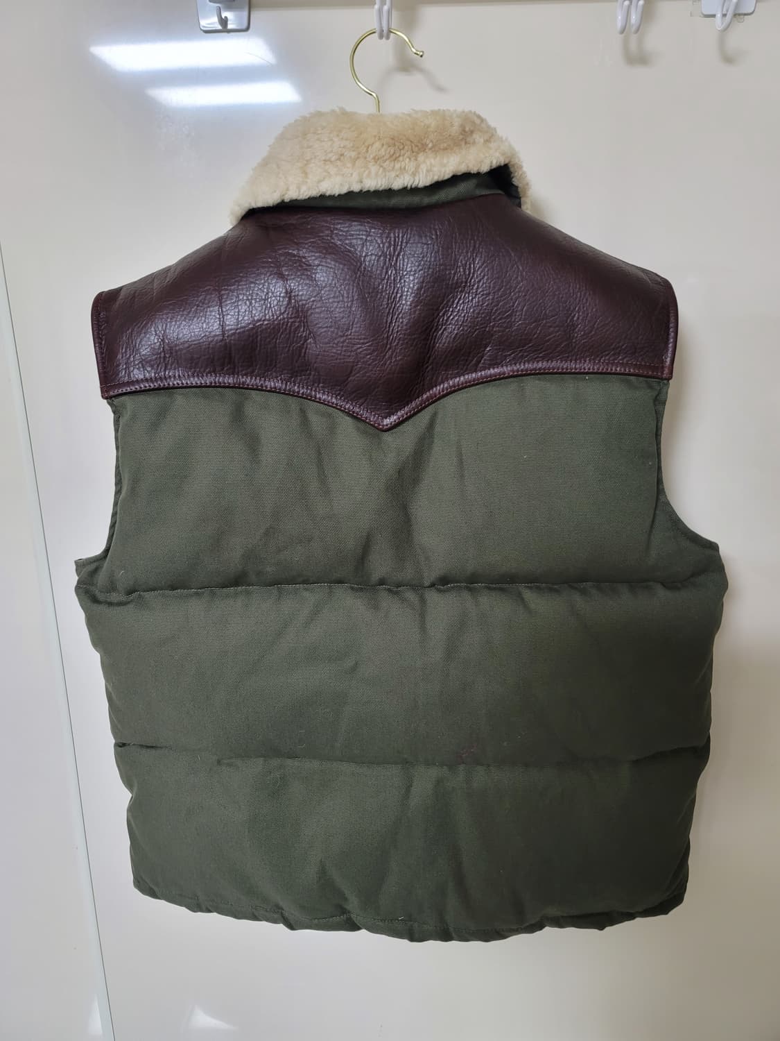 LK스타일 일제 소가죽 패딩조끼 xxxl표기 110정 상태극상 상품이미지2