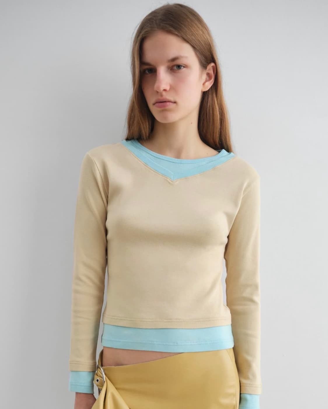 Gimaguas samm t shirt beige blue s 상품이미지1