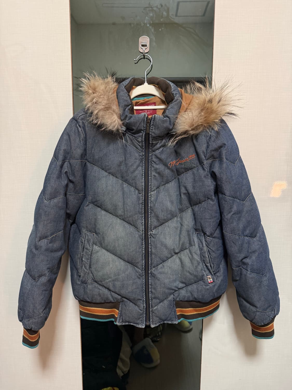 갸루st / Y2K 데님 워싱 걸스 패딩 상품이미지1