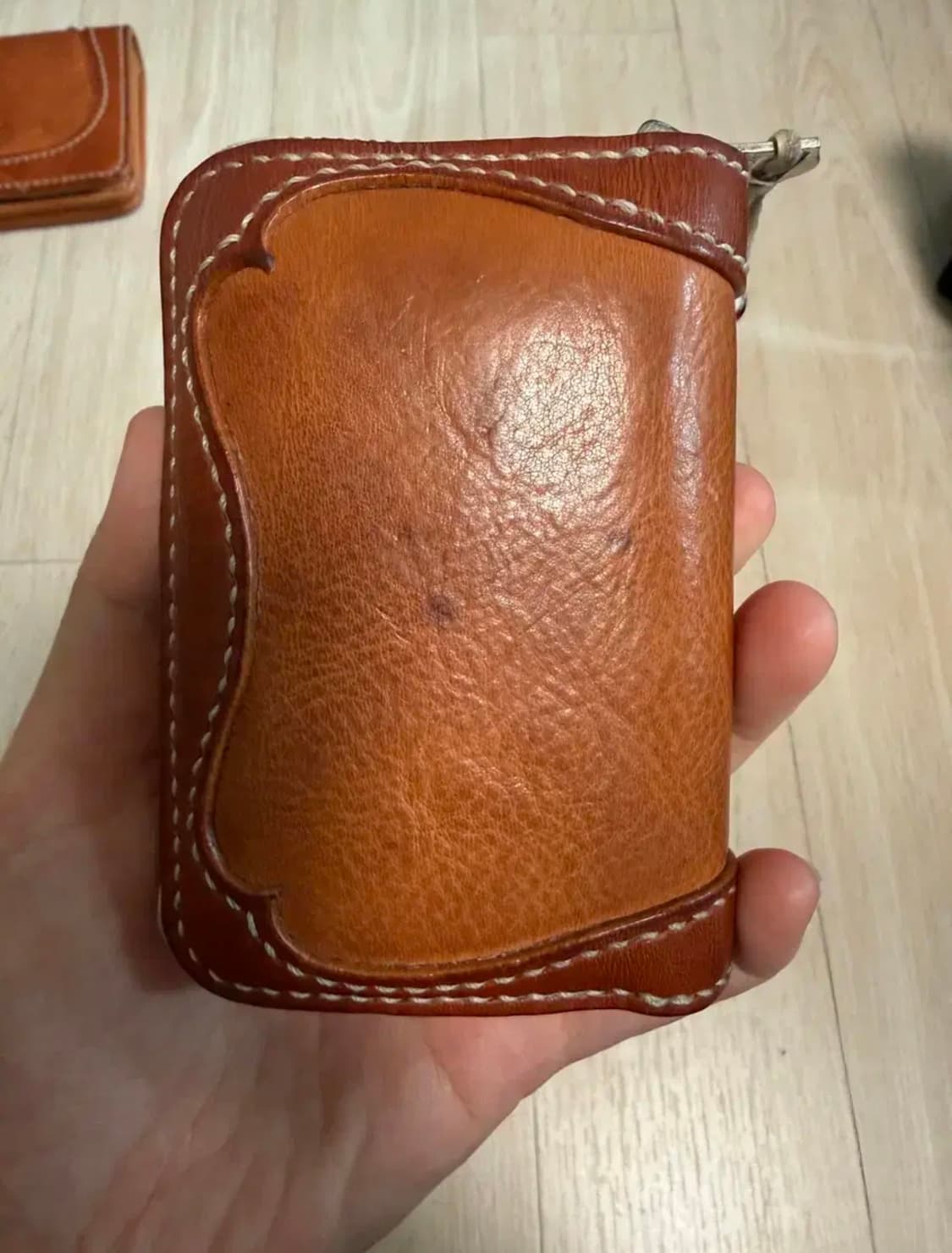 레더키메라 지퍼돌이 가죽 에이징반지갑 상품이미지3