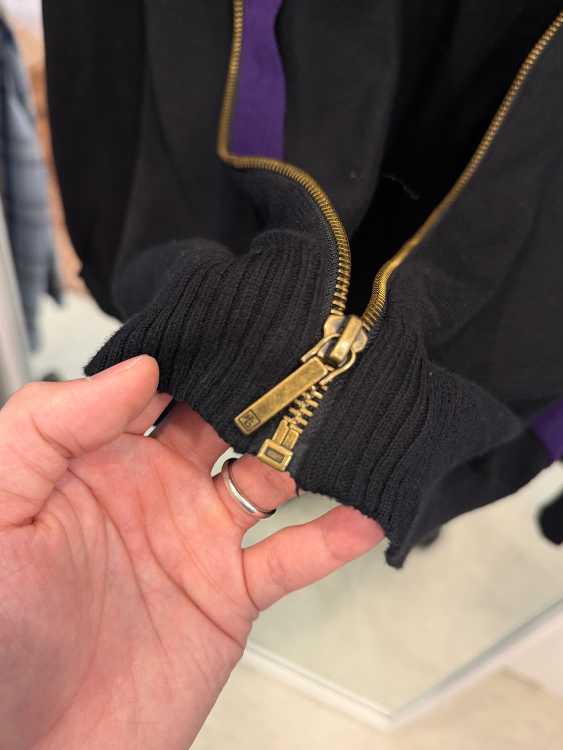 Lauren ralph lauren 로렌 랄프로렌 자수 로고 니트 집업 상품이미지4