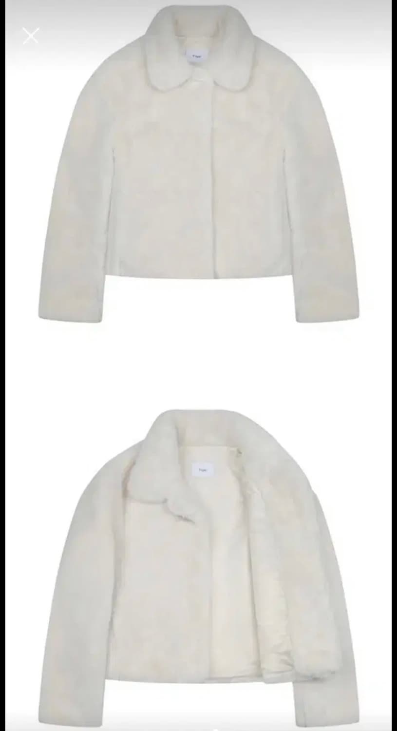 [포이어] Faux Fur 아이보리 숏코트 상품이미지4