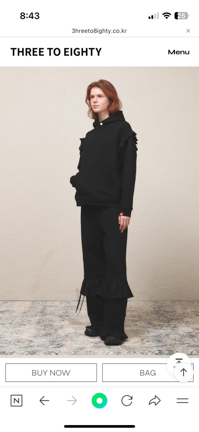 RUFFLED SWEATPANTS (BLACK) 상품이미지2