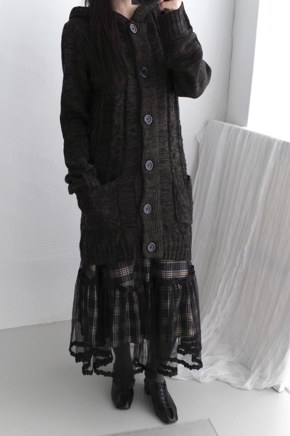 button hood cardigun 상품이미지6