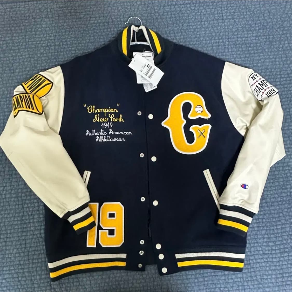 챔피온 써모라이트 멜톤 퀼팅 바시티 재킷L 상품이미지1