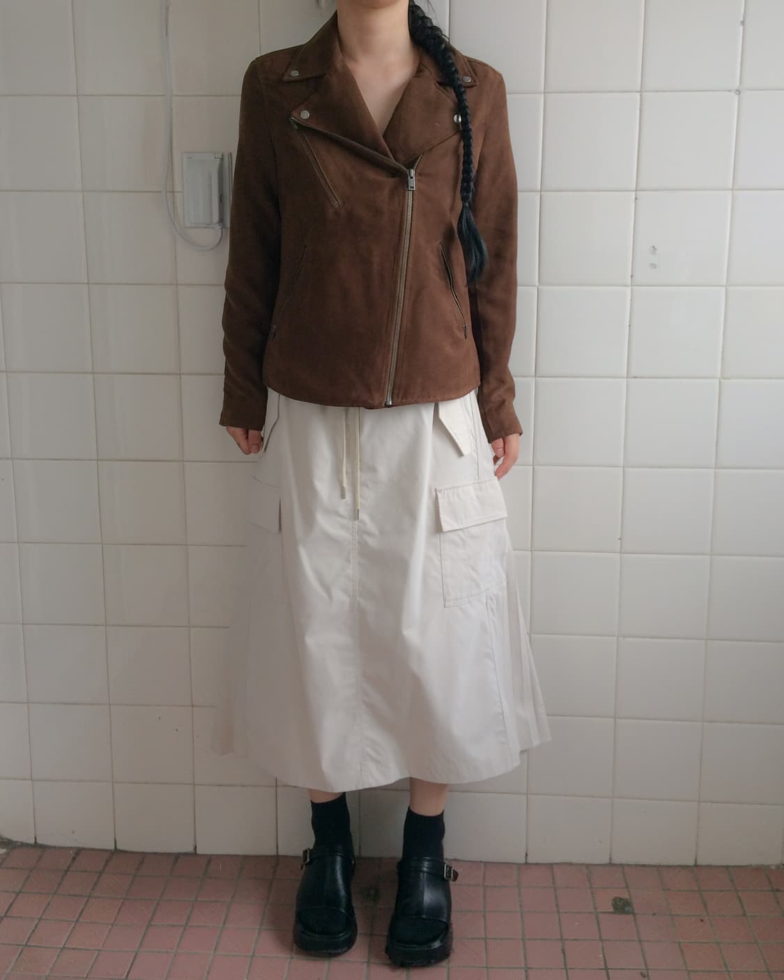 Fake suede rider jacket 상품이미지4
