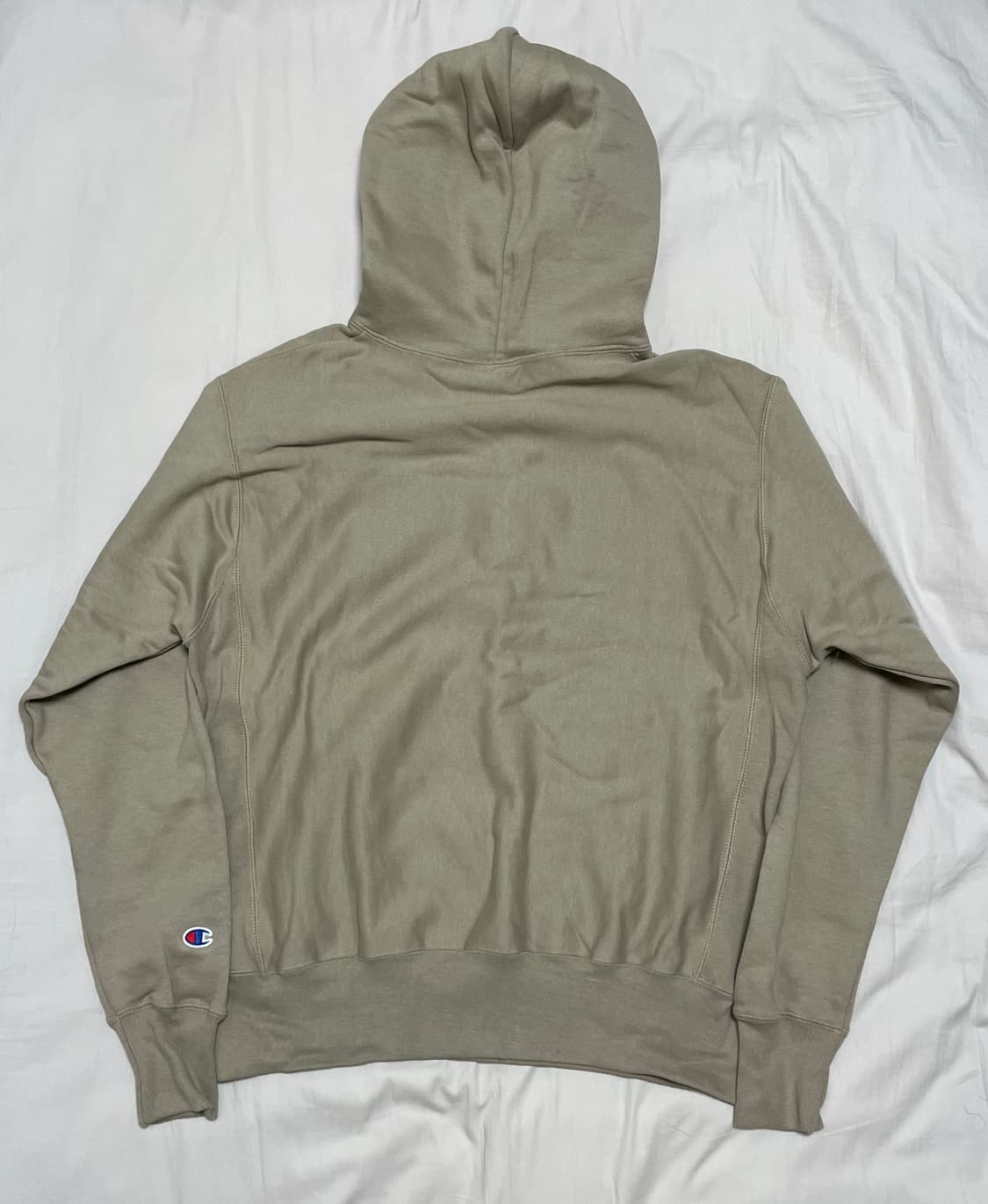 챔피언 리버스위브 미국 NYC 아플리케 후드 후디 - M / Sand 상품이미지3