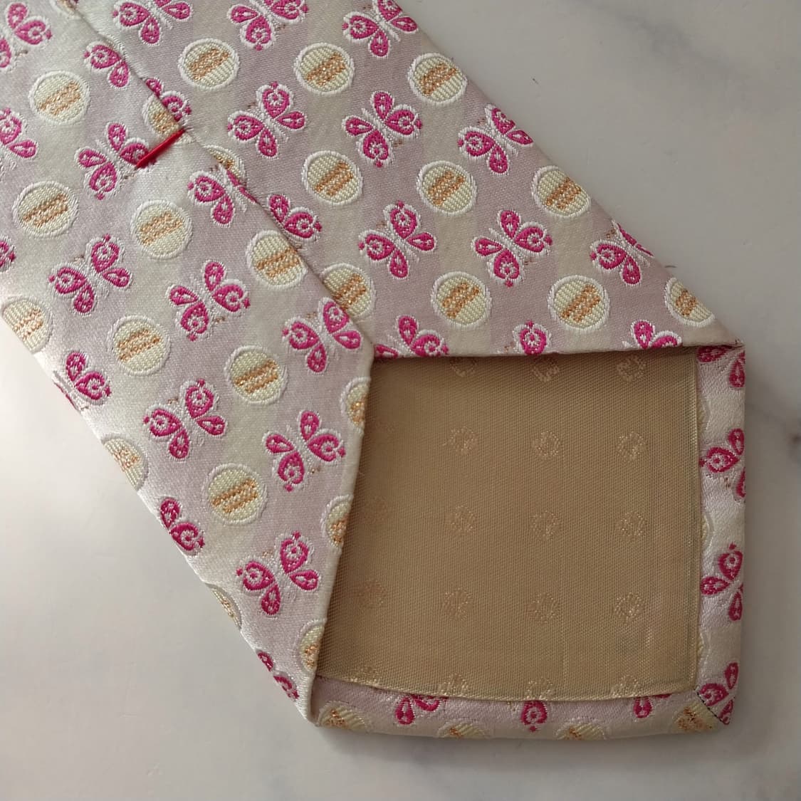 밀라숀 실크 핑크 도트 패턴 넥타이 9.5cm A+등급 K1315
 상품이미지10