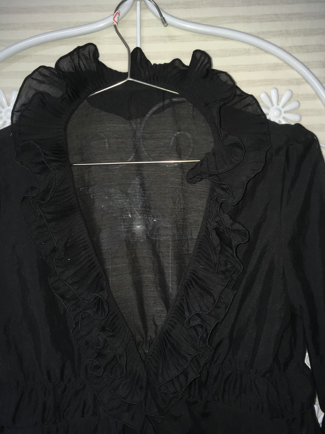 빈티지 블랙 레이스 블라우스 y2k 스트릿 갸루 펑키 일본빈티지639 f 상품이미지3