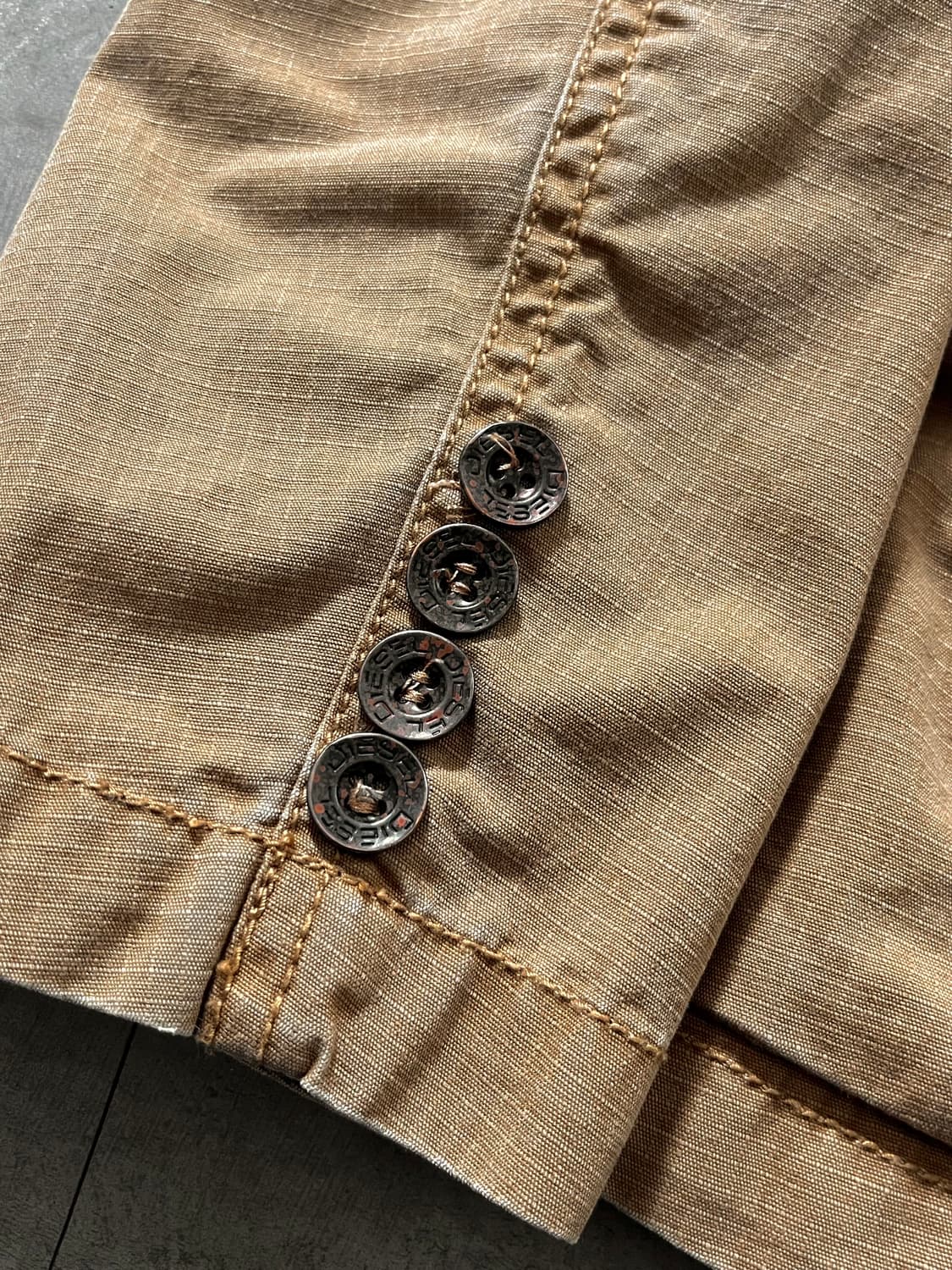 Diesel 디젤 베이지 브라운 코튼 워크 자켓 블레이저  상품이미지7