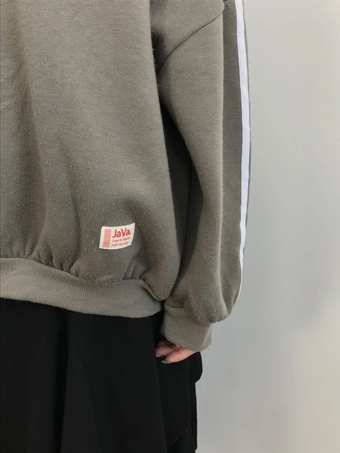 Java Side Stripe Sweatshirt Brown 상품이미지3