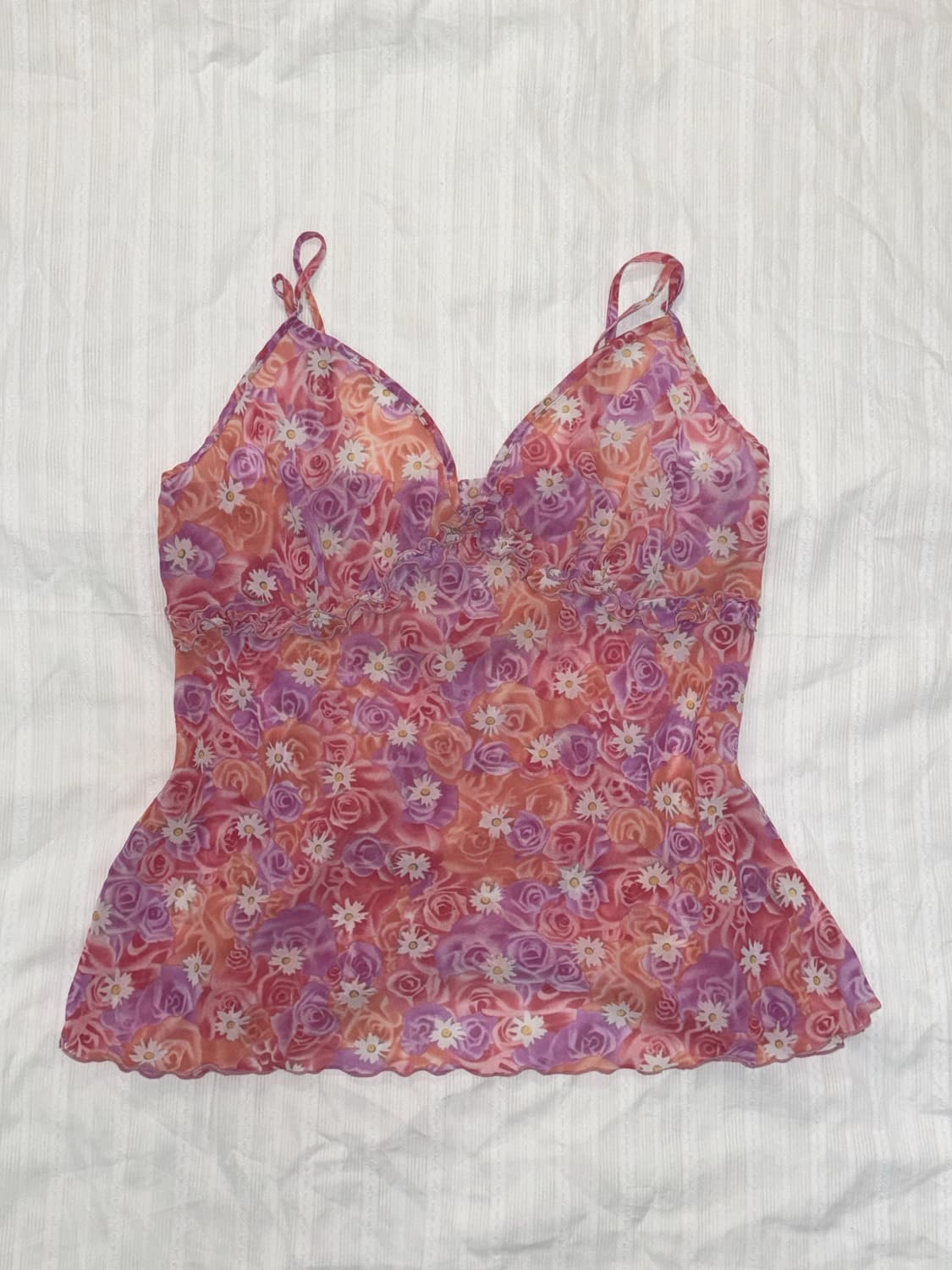 Pink Floral Sleeveless 상품이미지1