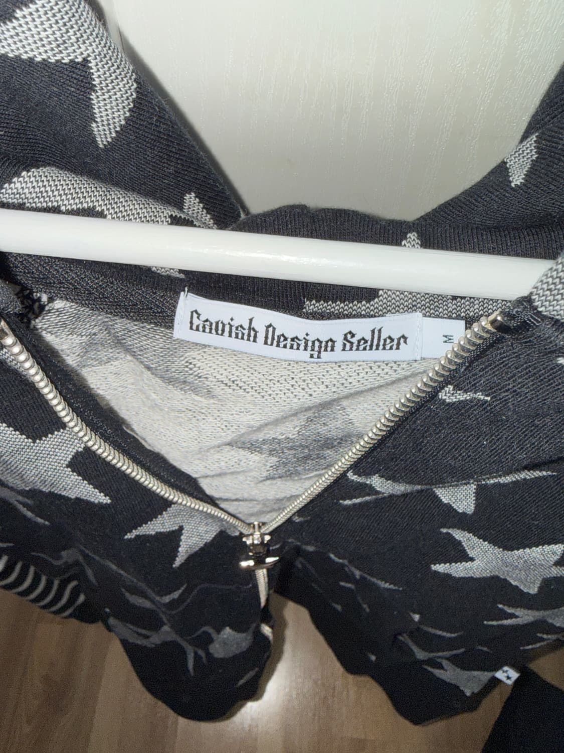 카비시 W 래글런 스타 집업 후디 블랙 상품이미지5