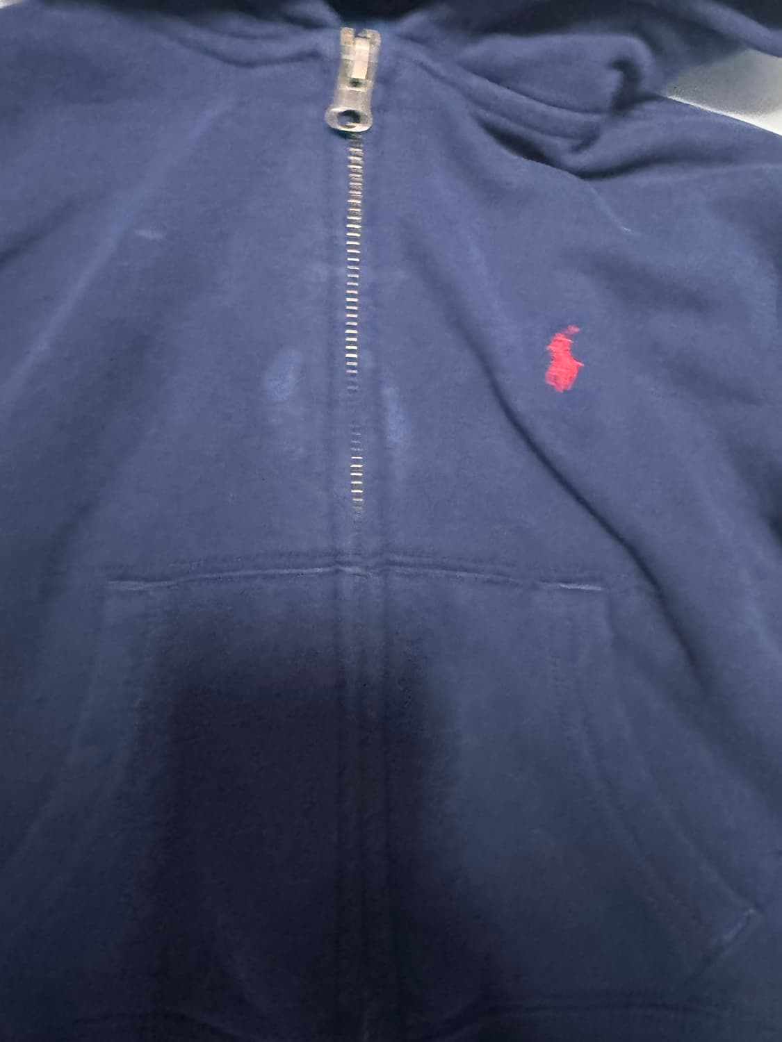 폴로 랄프로렌 키즈 기모 후드집업 3/3 T 네이비 상품이미지5