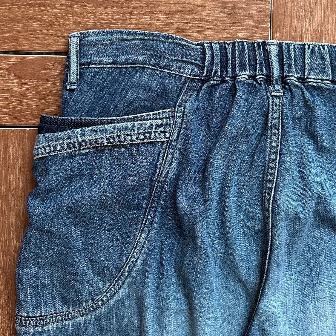 Deep blue wide denim shorts 상품이미지7