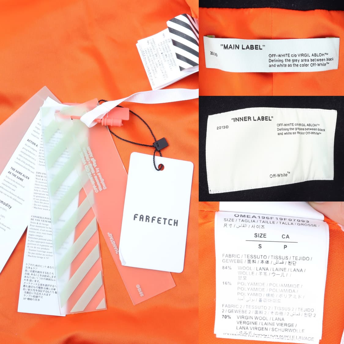 오프화이트 더블 패브릭 omea 제티드 포켓 헤비 울 롱 코트 상품이미지9