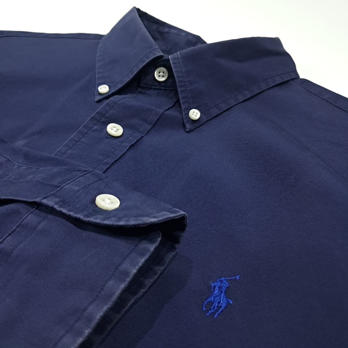 CL255 XL 폴로 00s 코튼 버튼다운 네이비 셔츠 남방 상품이미지4