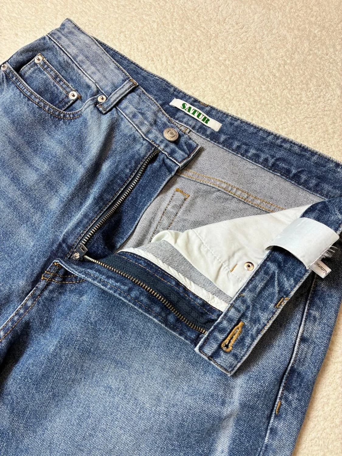 세터 Satur 블리치드 스트레이트 데님 팬츠 PN6394 상품이미지3