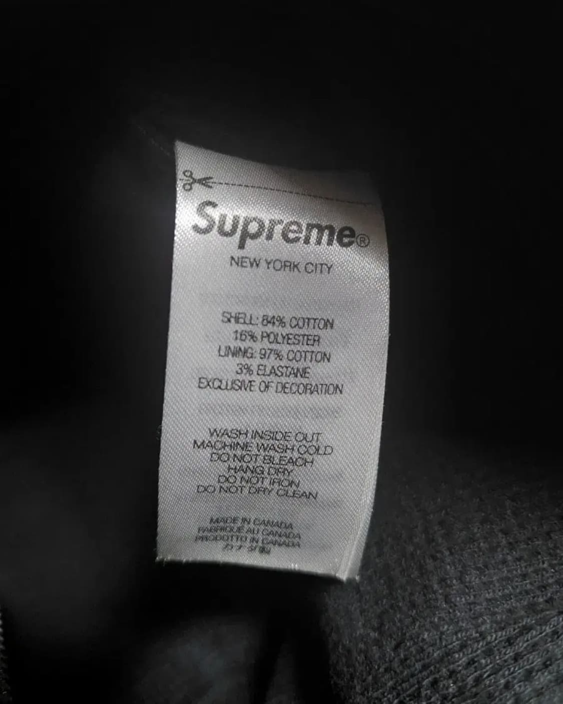 슈프림 아크 써멀 라인드 집업 후드 스웨트셔츠 블랙 - 24FW 상품이미지3