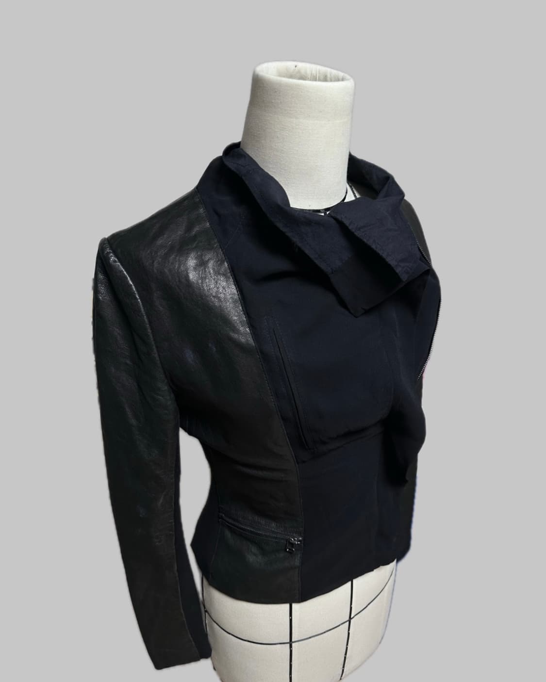 양가죽 사선지퍼 자켓 상품이미지3