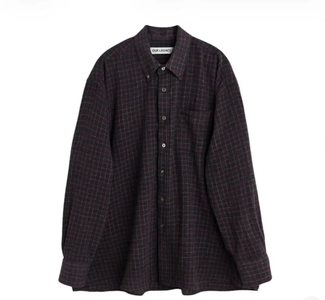 아워레가시 보로우드 BD 셔츠 소포모어 체크 루럴 울 48 상품이미지1