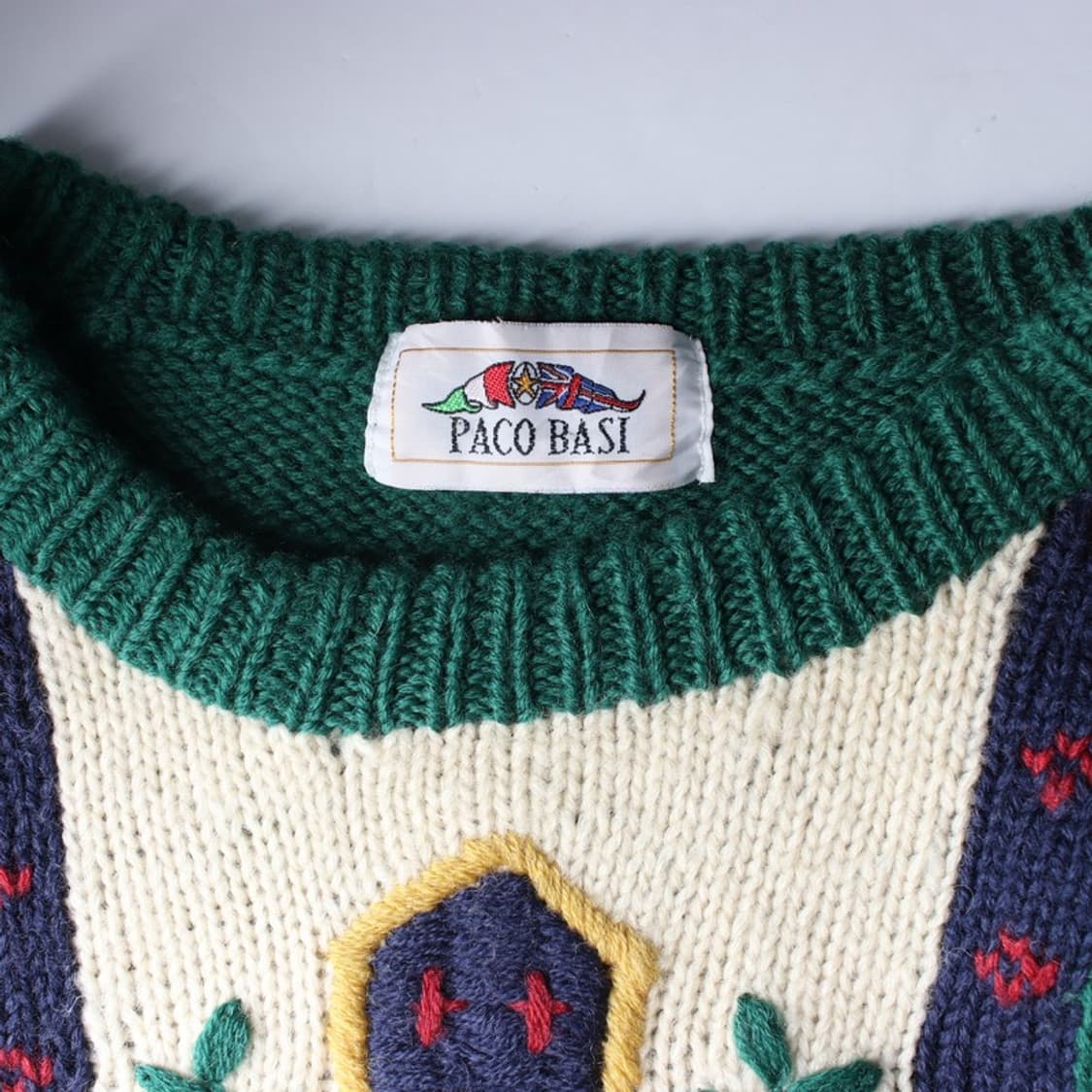 PACO BASI 올드스쿨 자수 엠블럼 니트 스웨터 상품이미지5