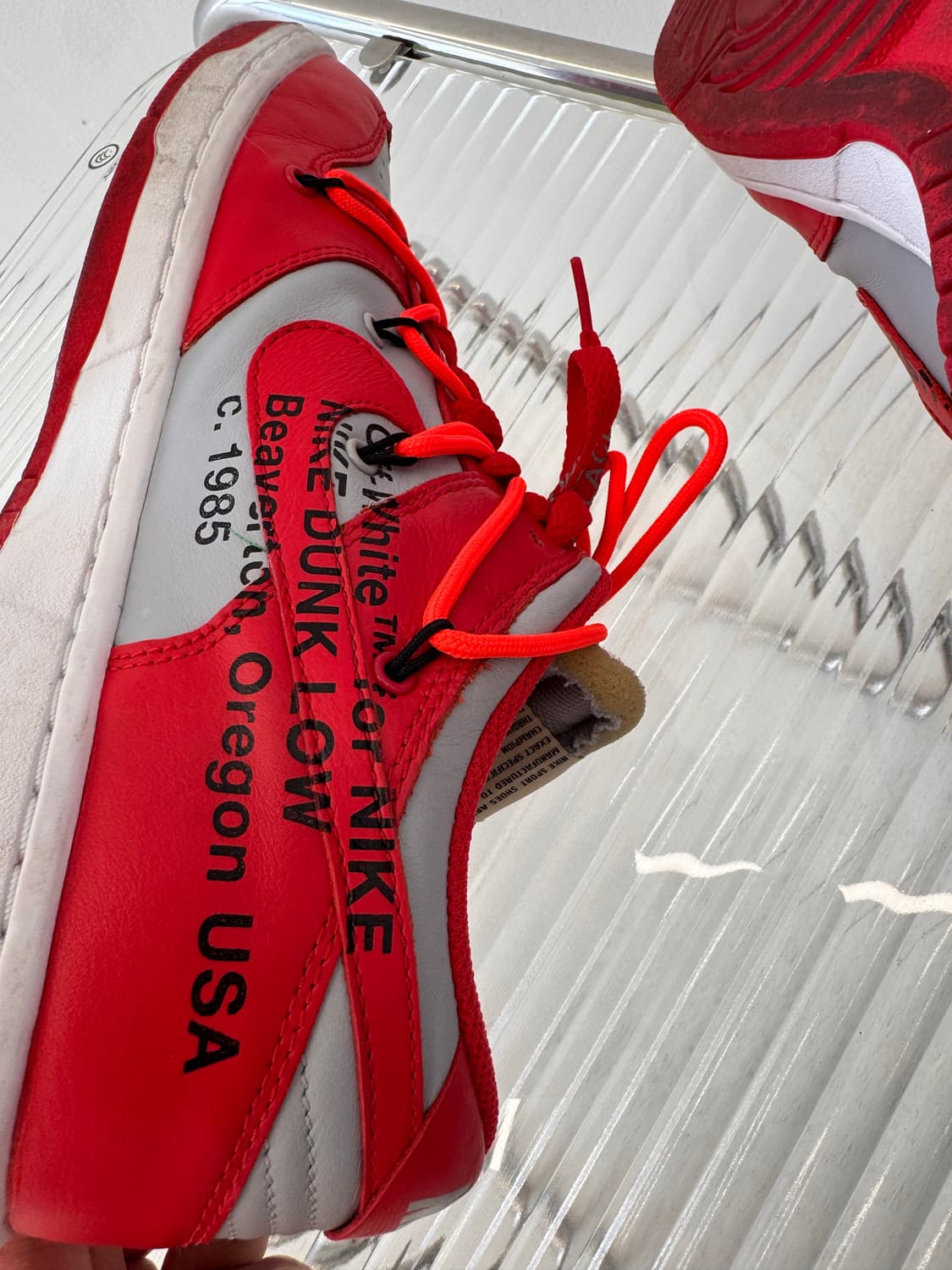 오프화이트 x 나이키덩크 레드 준신품 상품이미지4