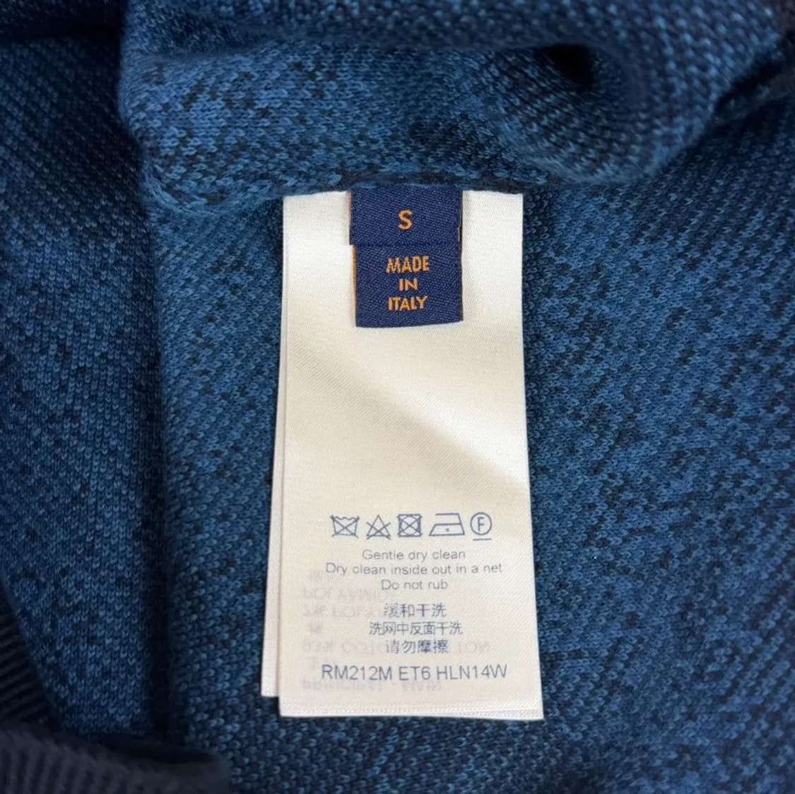 [정품,새상품급] 루이비통 블루 체크 크루넥 니트 S 상품이미지5