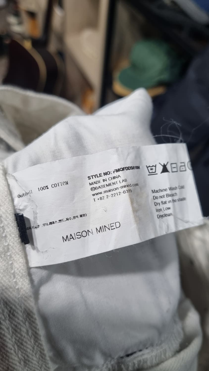 (메죵미네드) 화이트 그레이 데님팬츠 30~31(허리단면40) 상품이미지3